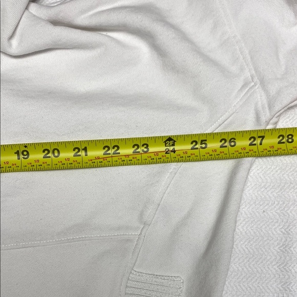 BUCKETLIST Sweatshirt Quarter Snap Ribbed Detail Front Pocket White Size Medium - Picture 3 of 11